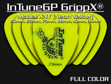 InTuneGP GrippX-Xny Neon Yellow *Single Sided* - Full Color